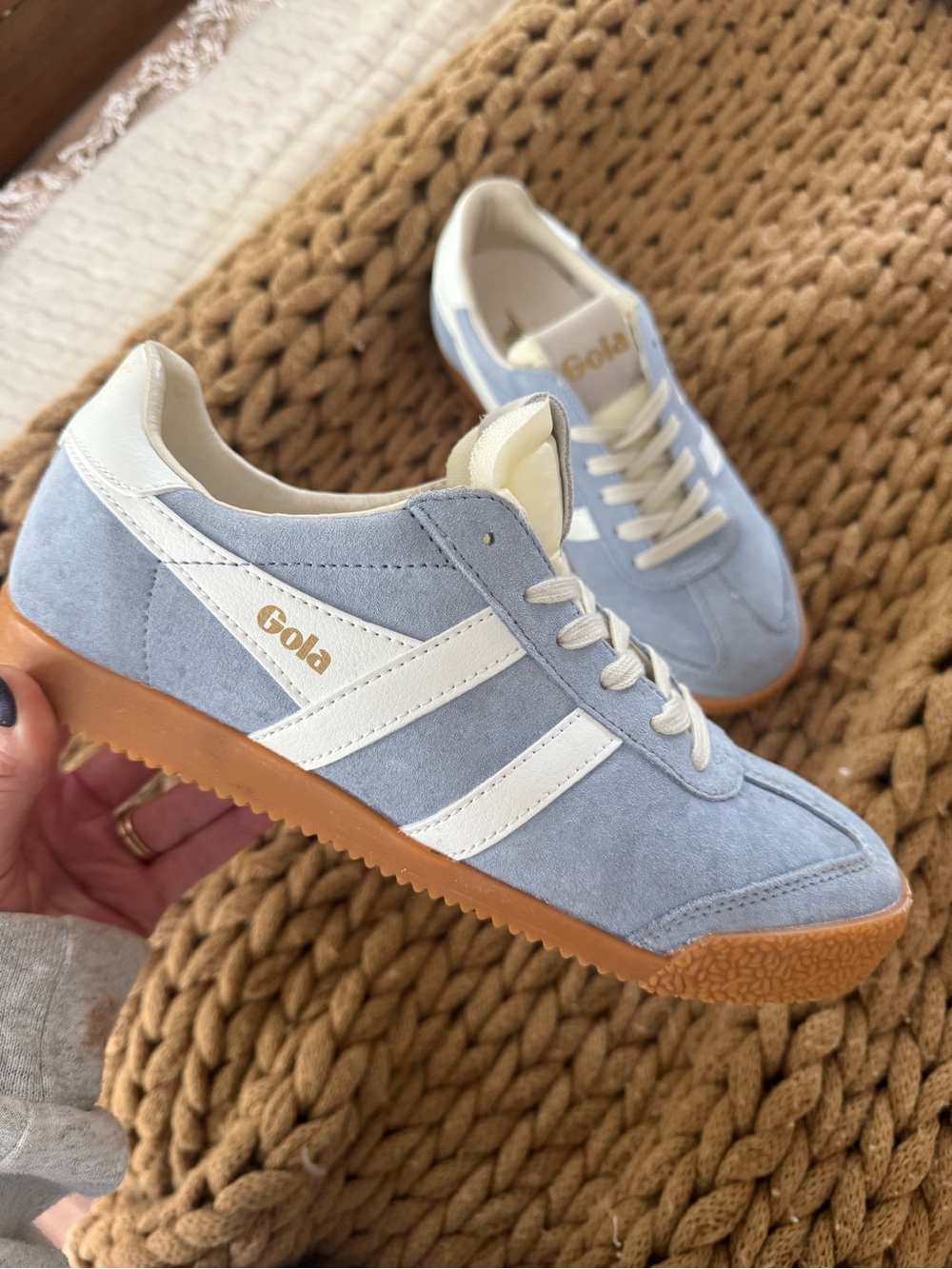 Free People’s Gola Women's baby Blue Suede  size 7.5